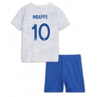 Frankrike Kylian Mbappe #10 Bortadräkt Barn VM 2022 Kortärmad (+ Korta byxor)
